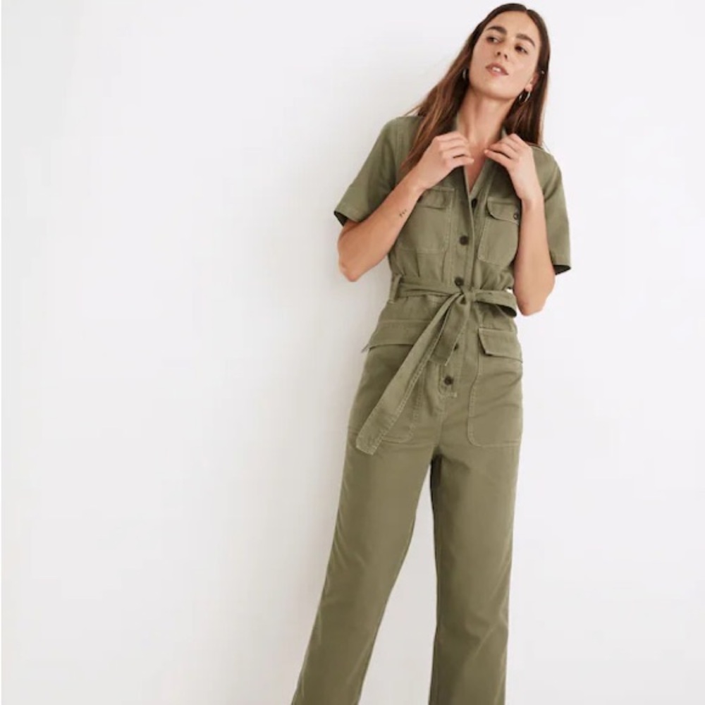 Madewell Olive Green Military Jumpsuit - Tie not included
